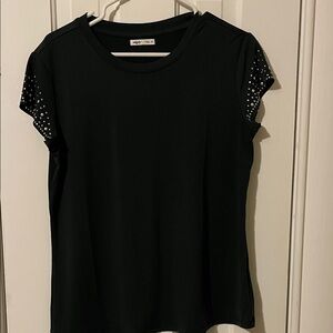 Maurice’s green Tee with Studded Sleeves